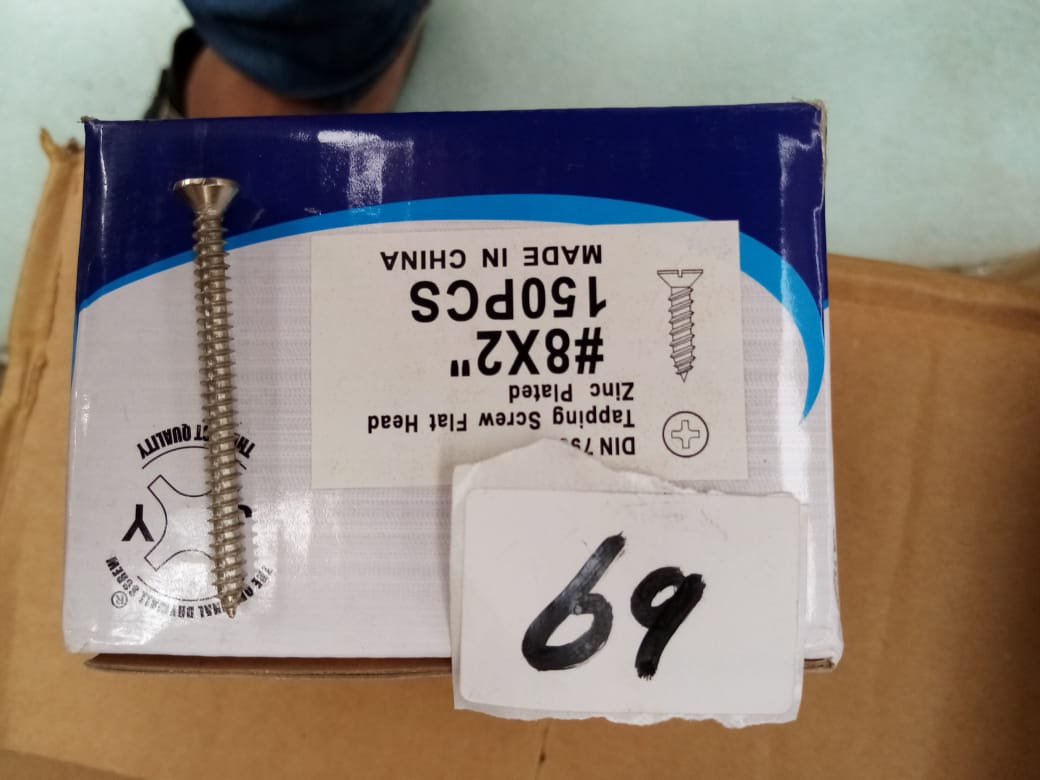 صورة SELF TAPPING NICKLE FLAT #8*2"(150)PCS (69)GAMALI