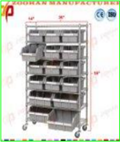 صورة صناديق حاويات 7 ارفف 3( طبقات مع صناديق بلاستيكية)