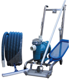 صورة ماكينة التنظيف اليدوي - مضخة حمام سباحة مع ستاند