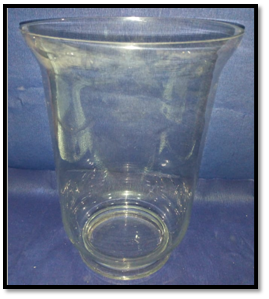 صورة فازة زجاجيه  شكل الزير العريض 