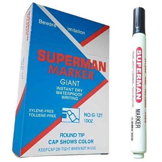 صورة قلم ماركر الوان اسود + احمر  - marker pen red and black