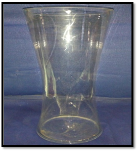 صورة فازة  زجاجيه  شفافه كلوديا 