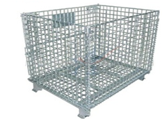 صورة شبكة  سلكيه من الفولاذ قفص حاويه مزود بعجلات قويه
