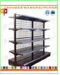 صورة ارفف  عرض للمنتجات  على الوجهين مع صندوق خفيف من الصلب