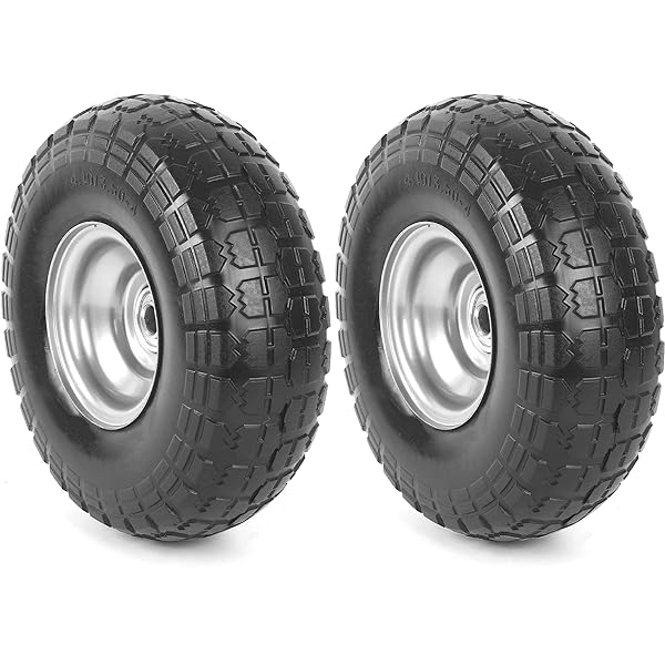 صورة عجلة ترولى هواء (نفخ او تعبئة ) لون اسود 10"