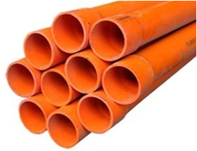 صورة  بايب 4 انش صرف احمر  بي في سي  (السمك 1.8مم + الطول 5.8 متر )