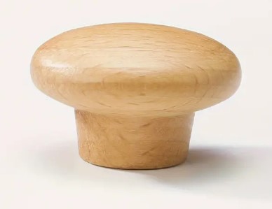 صورة يد درج خشبية زان دائرية الشكل 38ملى