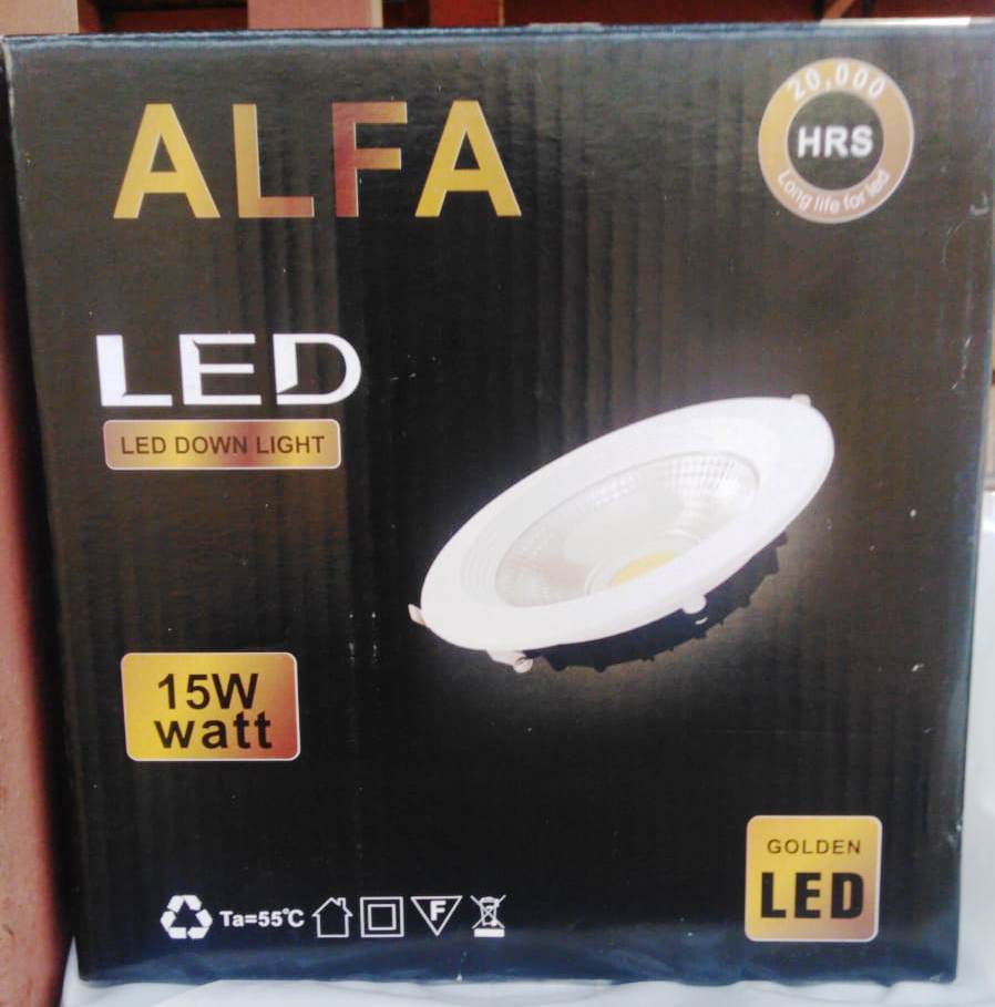 صورة داون لايت الفا شفاف 15 وات ابيض