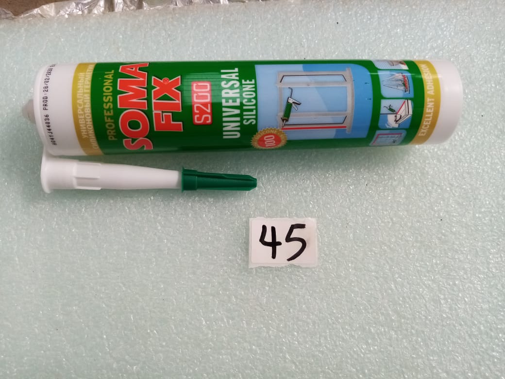 صورة SILICONE SEALANT SOMA CLEAR (45) سيليكون تركى شفاف سوما فيكس