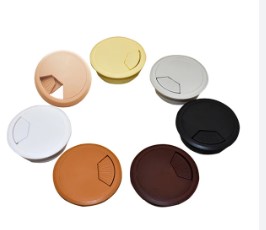 صورة مخرج اسلاك بالمكاتب لون ابيض cable grommet 60mm